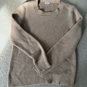 J. Crew Classic Knit Sweater in Tan